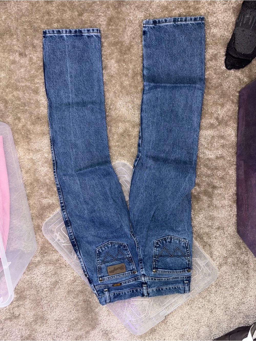 Wrangler Straight Leg Kids Jeans in Blue Wash